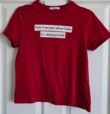 Zara Women's Red Short Sleeve