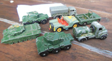 7x 1950's, 60's  Army Matchbox  Diecast Model Cars Vehicles World War 2