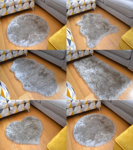 Silver grey shaggy rugs non - shaggy,