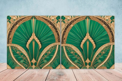 Art deco design ceramic tiles - art,