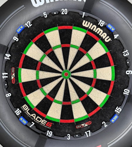 Printed dartboard number - printed,