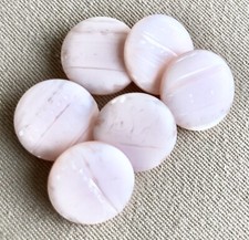 6 Buttons, Pink Shimmering, Shank, 18mm, Matching Set