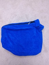 blue dog bag with zip top and