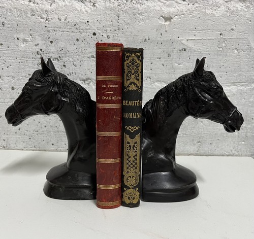 Bronze horses bookends - bronze,