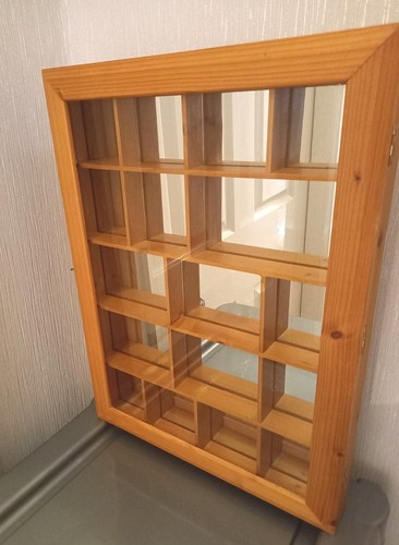 Vintage wood mirror curio - vintage,