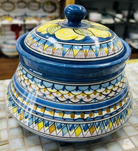 Vietri ceramics biscotti jar - ceramics,