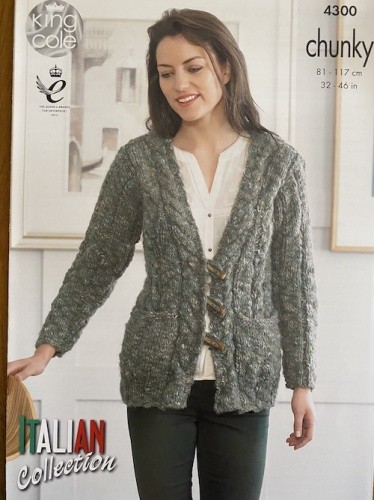 King cole 4300 ladies cardigan - king,