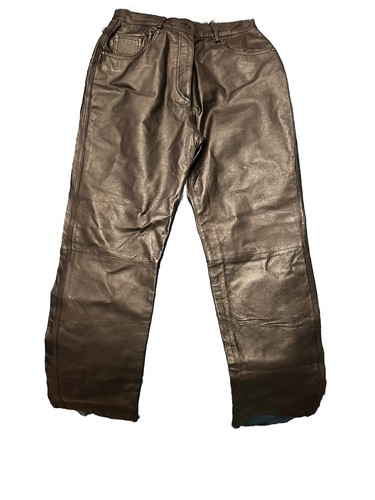 Leather motorbike trousers - leather,