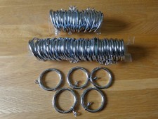 24 x Curtain Rod Rings Eyelet Chrome 50mm I/D.