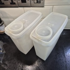 2 X TUPPERWARE 8" TALL CEREAL