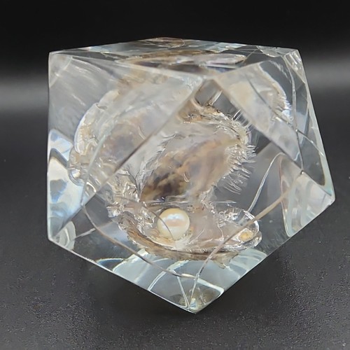 Octagon lucite paperweight - octagon,