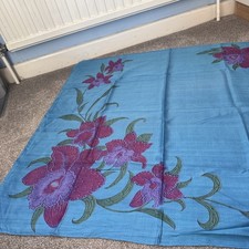 36 Inch Square Thai Silk Blue Scarf