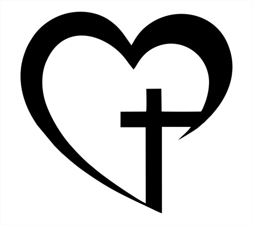 Cross heart christianity - cross, &