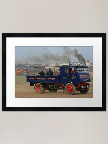 Coal lorry framed art - coal,