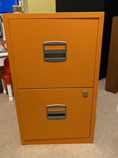 Bisley A4 Filing Cabinet Metal 2 Drawer Orange | 24 Hour Weekday Delivery