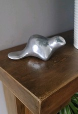 Hoselton Canadian Aluminium Beaver Figure, Signed, 12cm x 5cm