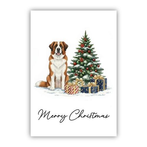 Bernard dog christmas - st,