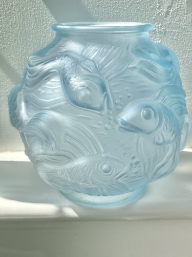 Rare blue barolac czech art - blue,