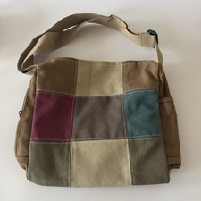 Multi Colored Patchwork Shoulder Bag Autumnal Colours