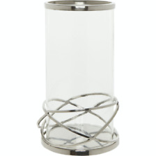 Silver Hurricane Vase 32cm X