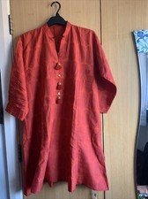 Khadi Kurta Size 12 In Orange Colour