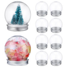 10Pcs DIY Plastic Snow Globe Kit for Make Your Own Clear Water Globe 150ml
