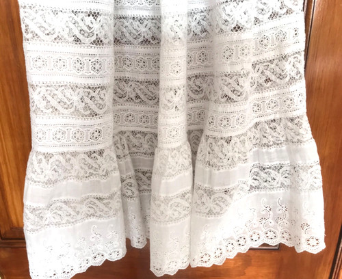 Antique christening gown white - antique,
