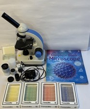 Swift Microscope (4x, 10x And 40x), Prepared Slides, Book and Cover