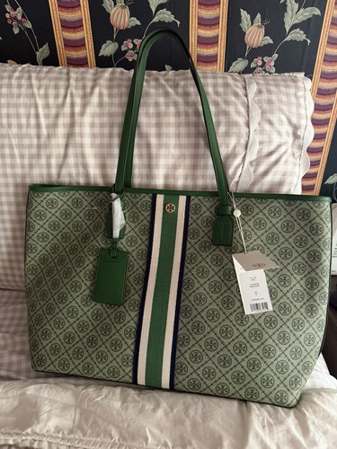 Tory burch monogram coated - burch, t-