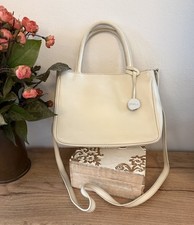 FURLA Cream White Leather Tote