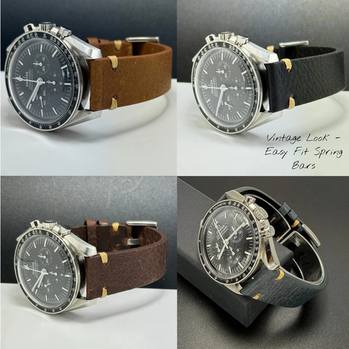 Leather vintage style watch - vintage,