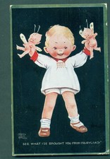 MABLE LUCIE ATTWELL , SEE WHAT I'SE GOT FROM FAIRYLAND,vintage postcard