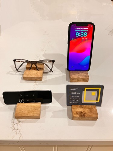 Handmade oak phone stand - handmade,