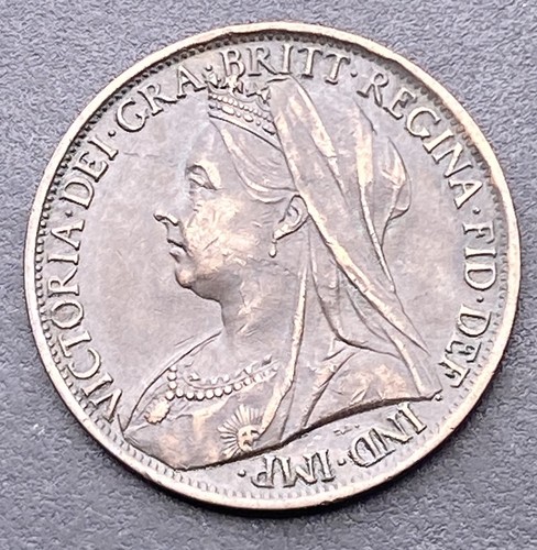 Victoria 1899 penny coin - victoria,