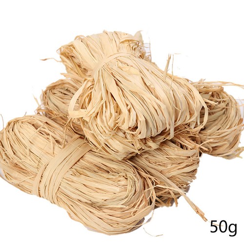 50g roll natural raffia cord - 50g/roll,