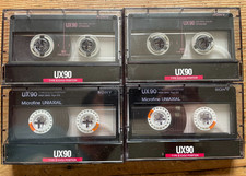 4 x SONY UX 90 audio cassettes VGC Clean Inlays
