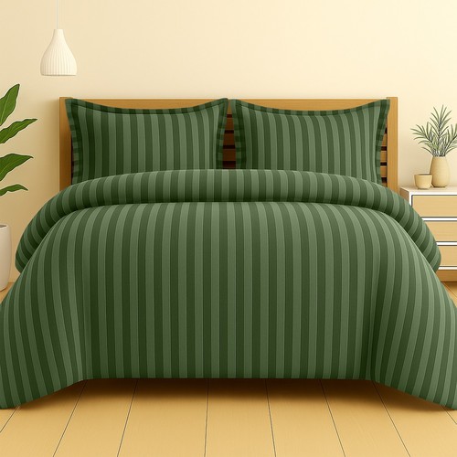 100 egyptian stripe duvet - 100%,