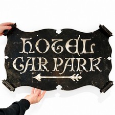 Vintage Sign Hotel Car Park
