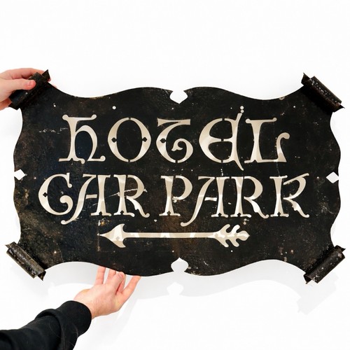 Vintage sign gothic scroll - vintage,