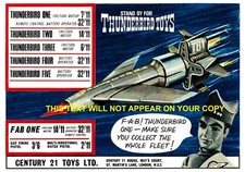 JR ROSENTHAL JR21 THUNDERBIRD 1 NEW A5 FANTASY DISPLAY CARD CENTURY 21