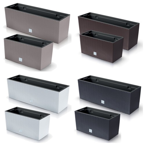 Rattan effect planter - rattan,