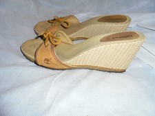 TIMBERLAND WOMEN'S TAN SUEDE SLIP ON SLIPPERS SIZE UK 5 EU 38 US 8M  VGC