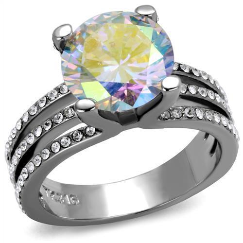 Aurora borealis ring - , silver