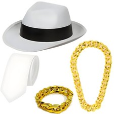 Gangster Fedora Hat Set Fancy