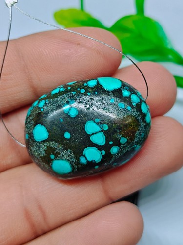 Genuine tibetan turquoise oval - genuine,