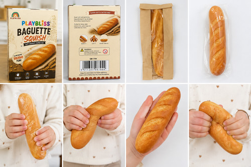 Playbliss baguette squishy toy - squishy,