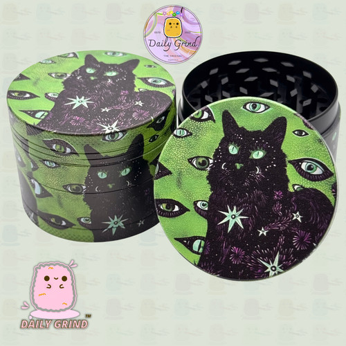 Witchy black cat 50mm - 50mm, metal