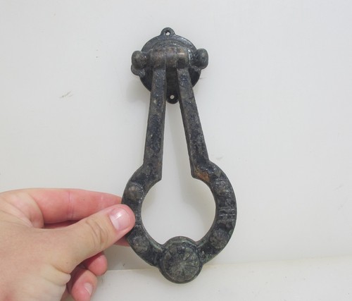 Antique brass door knocker old - antique,