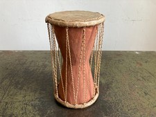 Vintage West African Dondo Talking Hand Drum Musical Instrument Ornament