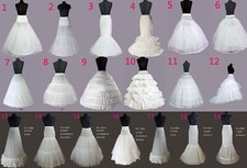 UK WEDDING BRIDAL DRESS PROM PETTICOAT HOOPS UNDERSKIRT CRINOLINE LARGE WAIST